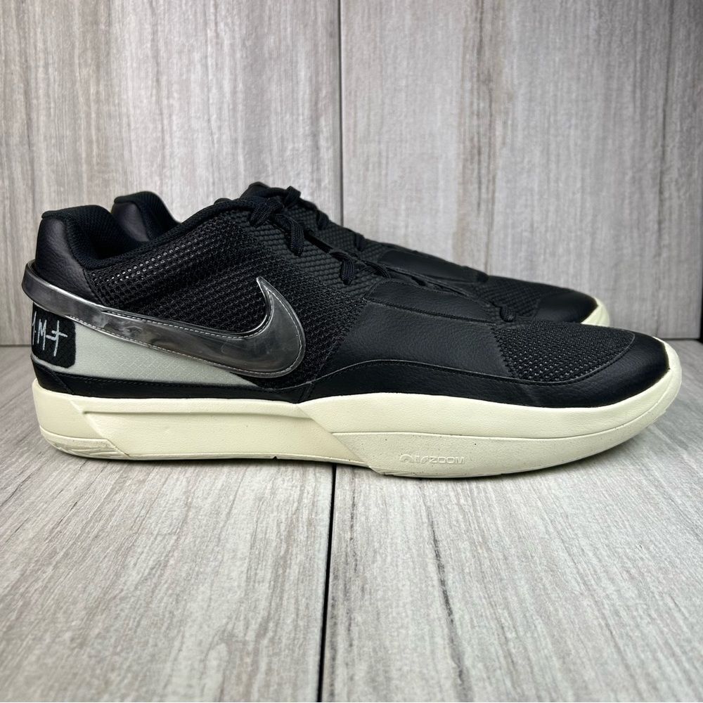 Nike Ja 1 Black Cream Athletic Basketball Sneaker Shoes dr8785-002 Men’s Size 17 - Picture 3 of 10